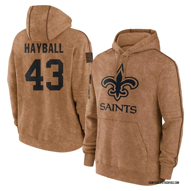 Men's Matthew Hayball New Orleans Saints Brown 2023 Salute To Service Club Pullover Hoodie