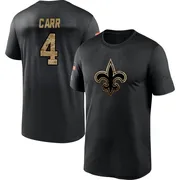 Youth Derek Carr New Orleans Saints Black 2020 Salute To Service Performance T-Shirt